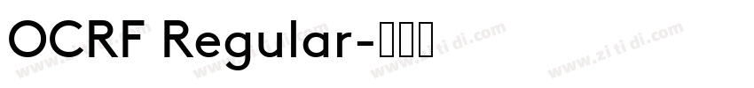 OCRF Regular字体转换
